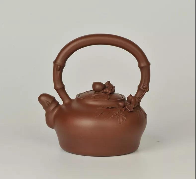 10種最美花器提梁壺，精美別致雕花紫砂壺!